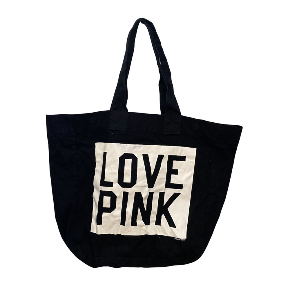 PINK Victoria’s Secret I Large LOVE PINK Tote Black & White